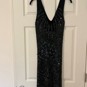 Elegant Black Sequin Dress